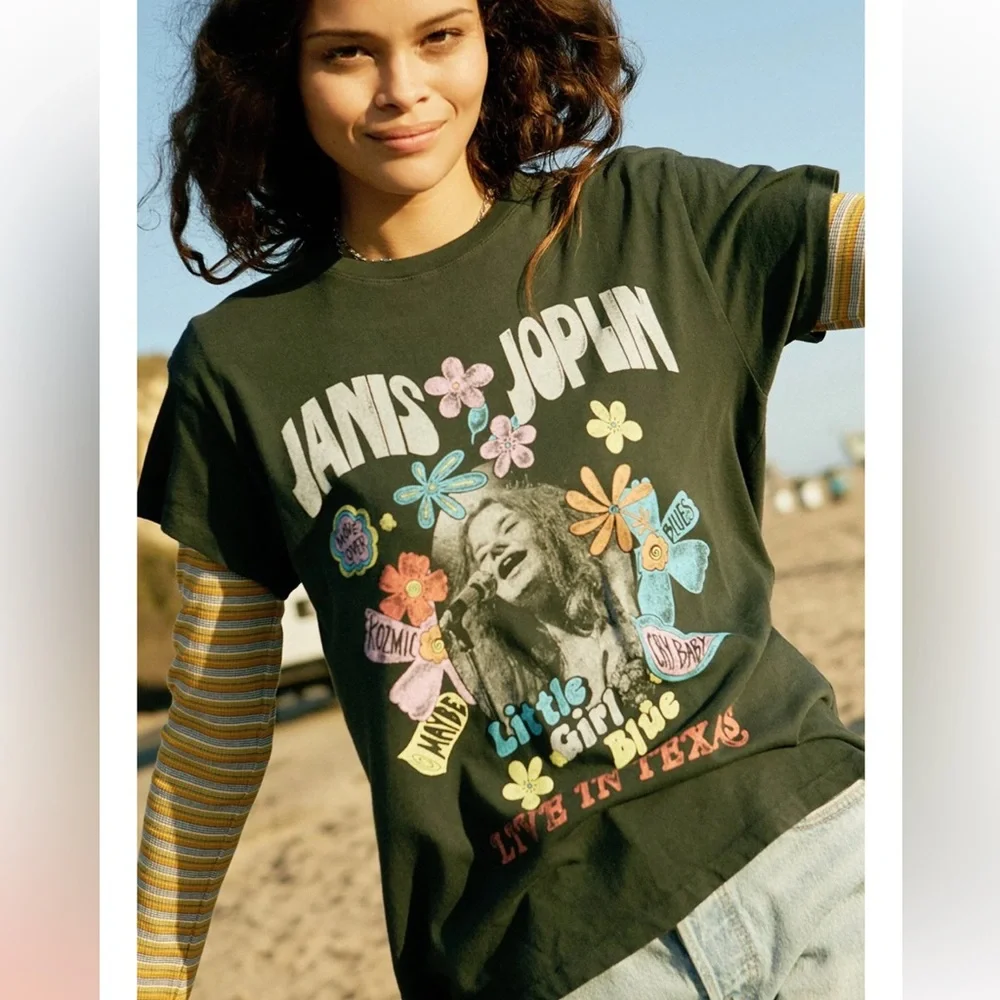 RARE Daydreamer | Janis Joplin Little Girl Blue Tour Tee | Medium - Picture 9 of 16